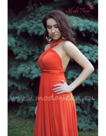 Платье-трансформер  Infinity Long Оранжевое